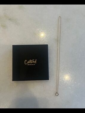 Catbird Memento Custom 16” 14k Gold Charm Holder Chain and  Charm Holder